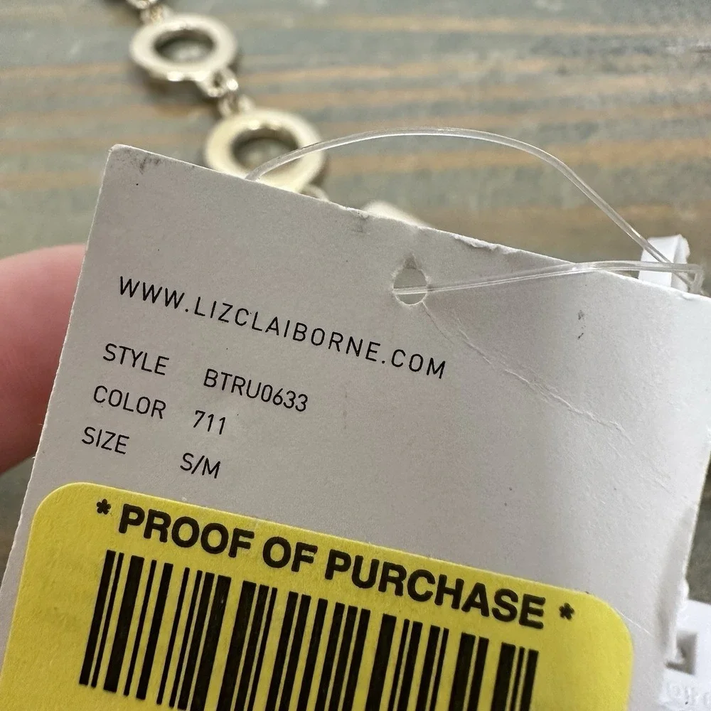 Liz Claiborne Y2K Gold Tone Chain Belt Geometric Links Hip Belt Retro Sz 8 M 34